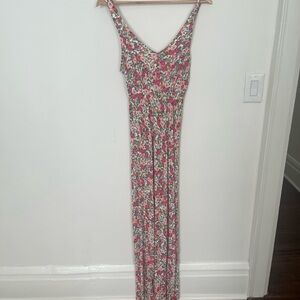 Olivaceous Floral Maxi Dress - Pink and White
